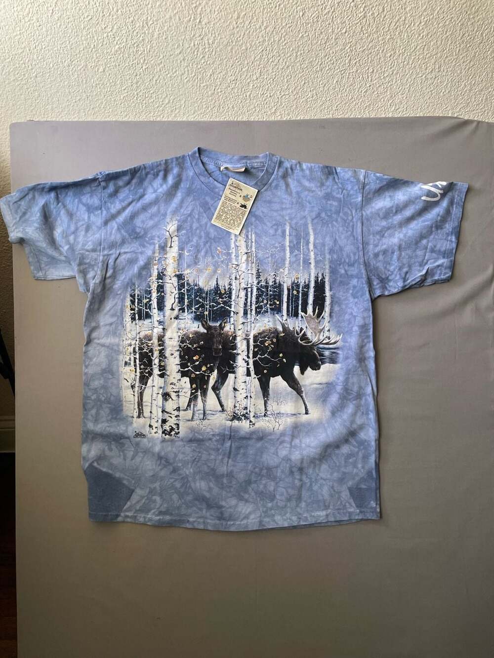 The Mountain Moose Winter Forest Tie Dye Graphic T-Shirt XL
